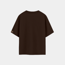 Krosso oversized brown t-shirt back view with clean minimal design and premium oversized streetwear fit.